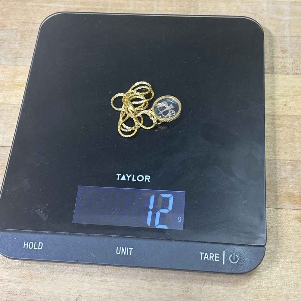 Vintage Libra Zodiac Scales Pendant Necklace gold tone